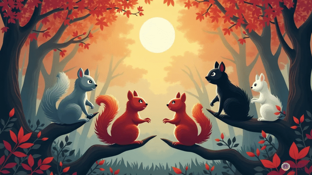 The Palette of Meaning - Squirrels in Various Colors
