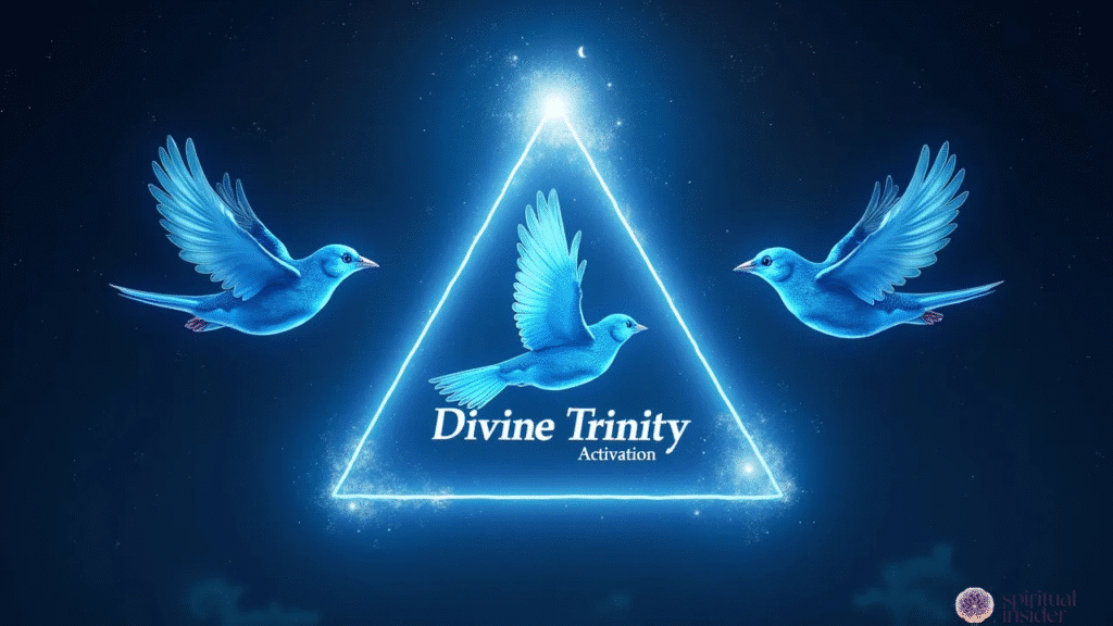 Triple Blessing Three Bluebirds